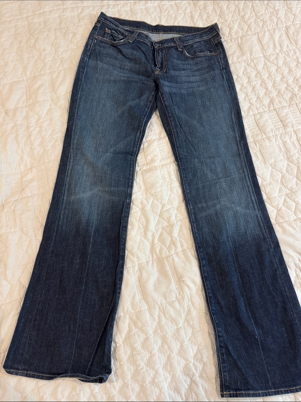 7 For All Mankind Dark Indigo Bootcut Jeans